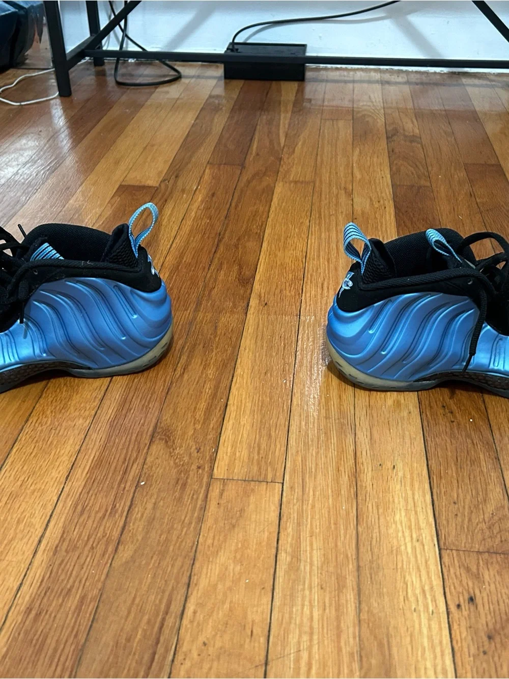 Nike Foamposites Black and Blue High-Top Sneakers